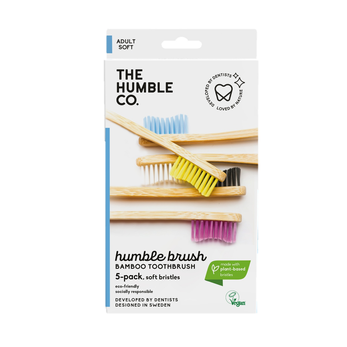 The Humble Co. Бамбукови четки за зъби: Комплект от 5бр Многоцветни
