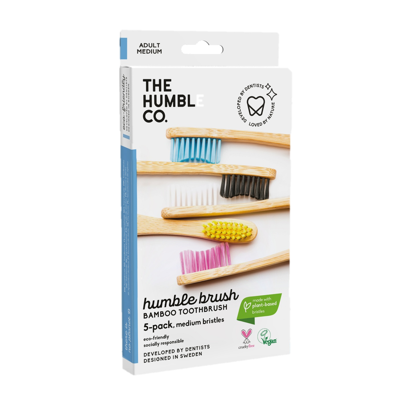 The Humble Co. Бамбукови четки за зъби: Комплект от 5бр Многоцветни