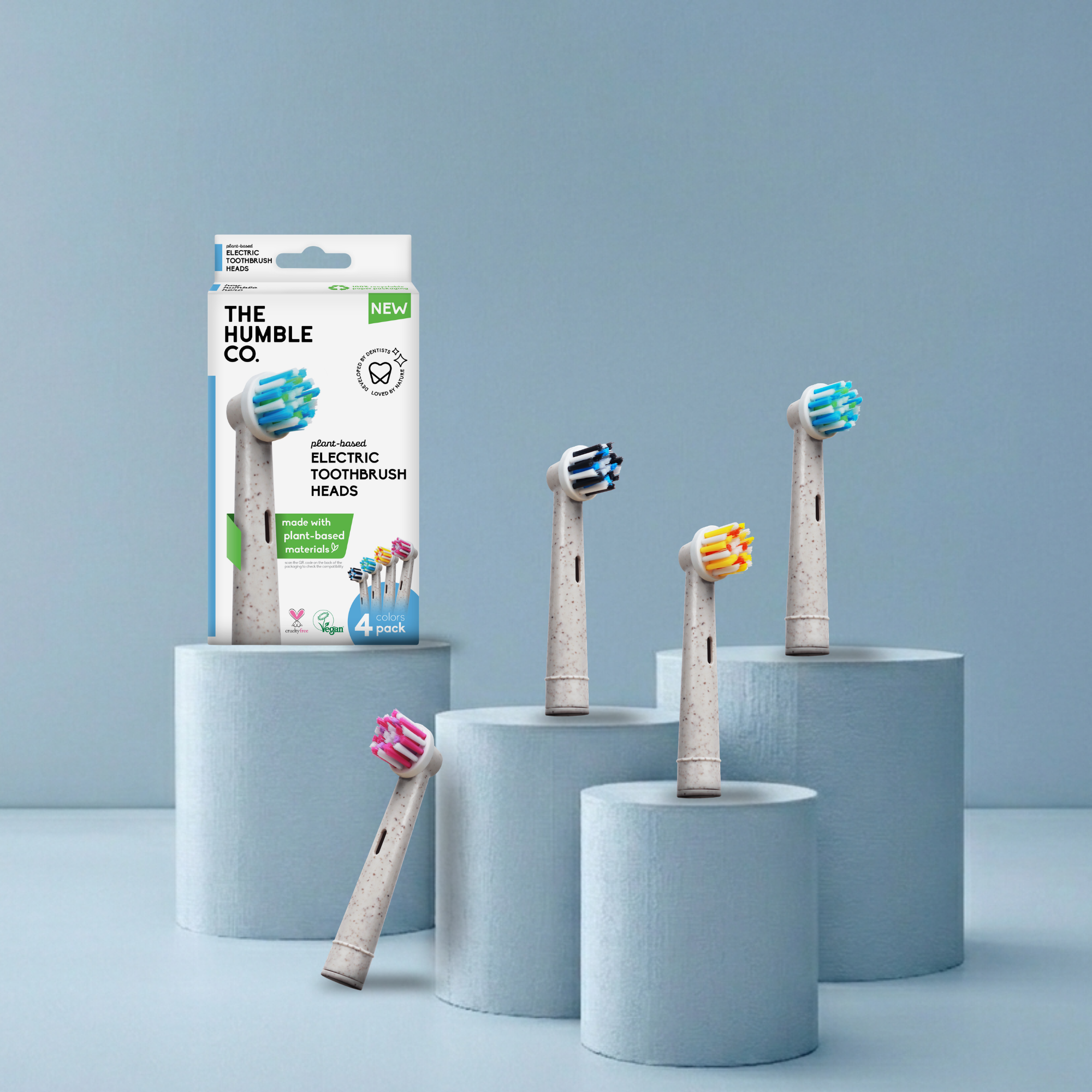The Humble Co. Бамбукови глави за електрическа четка Oral-B 4бр - Soft 