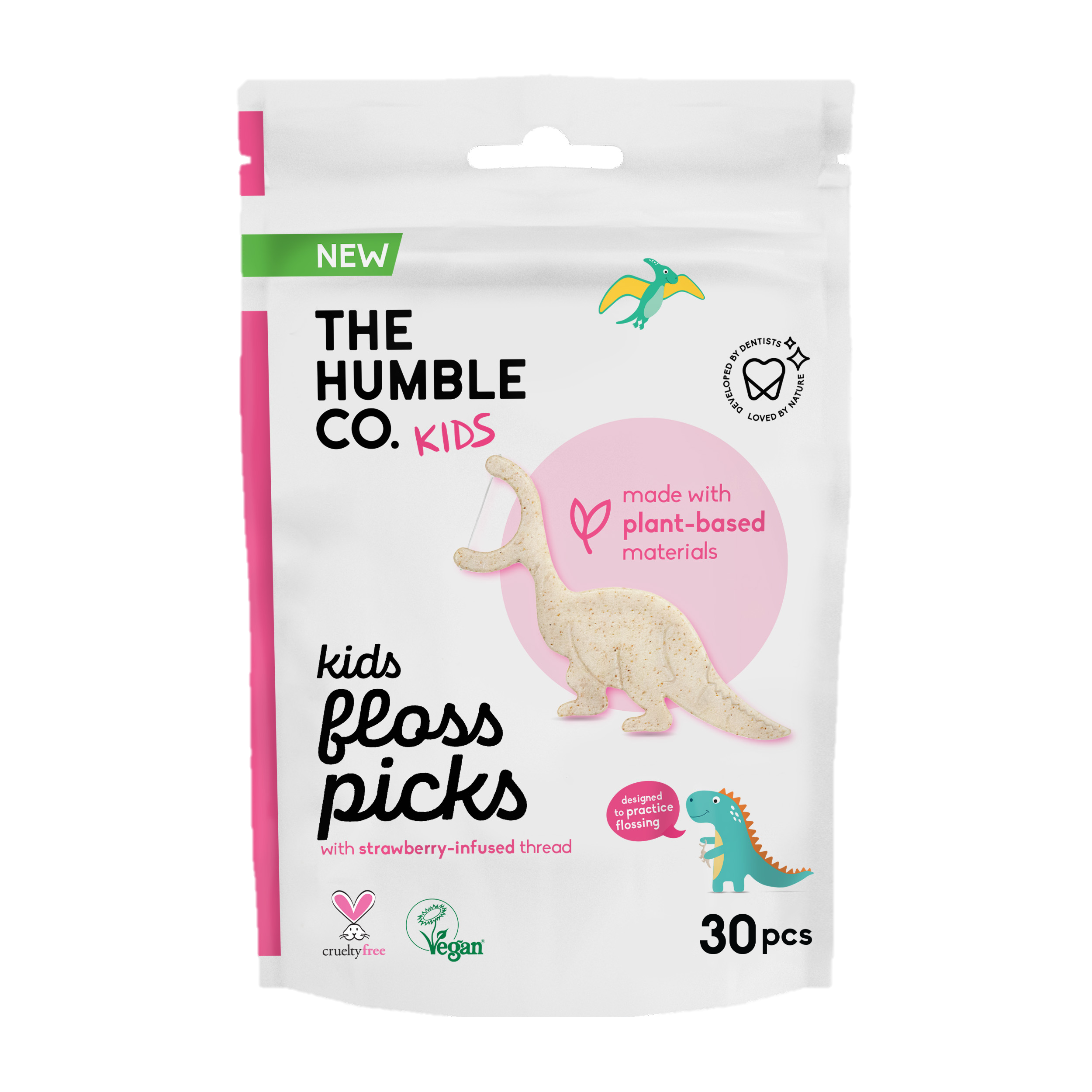 The Humble Co. Лъкчета за зъби за деца 30бр - Ягода