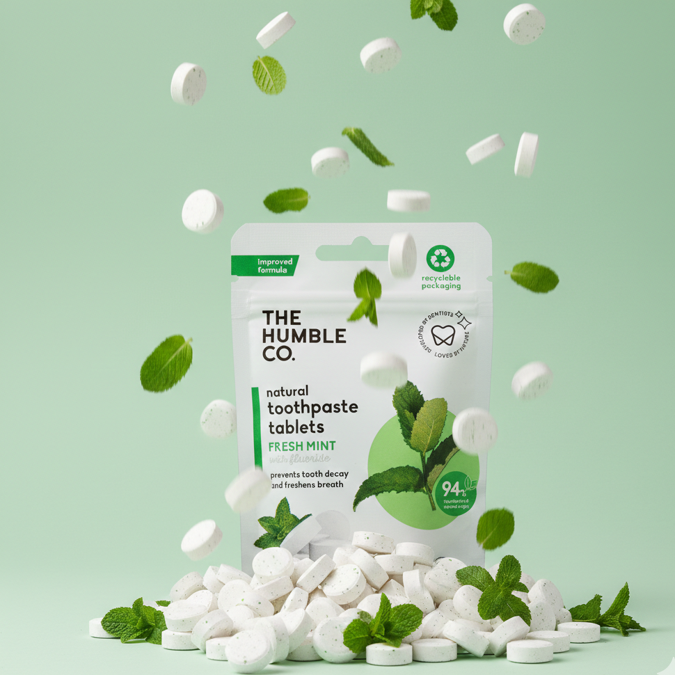 The Humble Co. Паста за зъби на таблетки 60бр - Мента