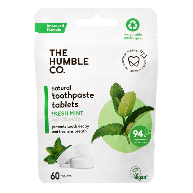 The Humble Co. Паста за зъби на таблетки 60бр - Мента 