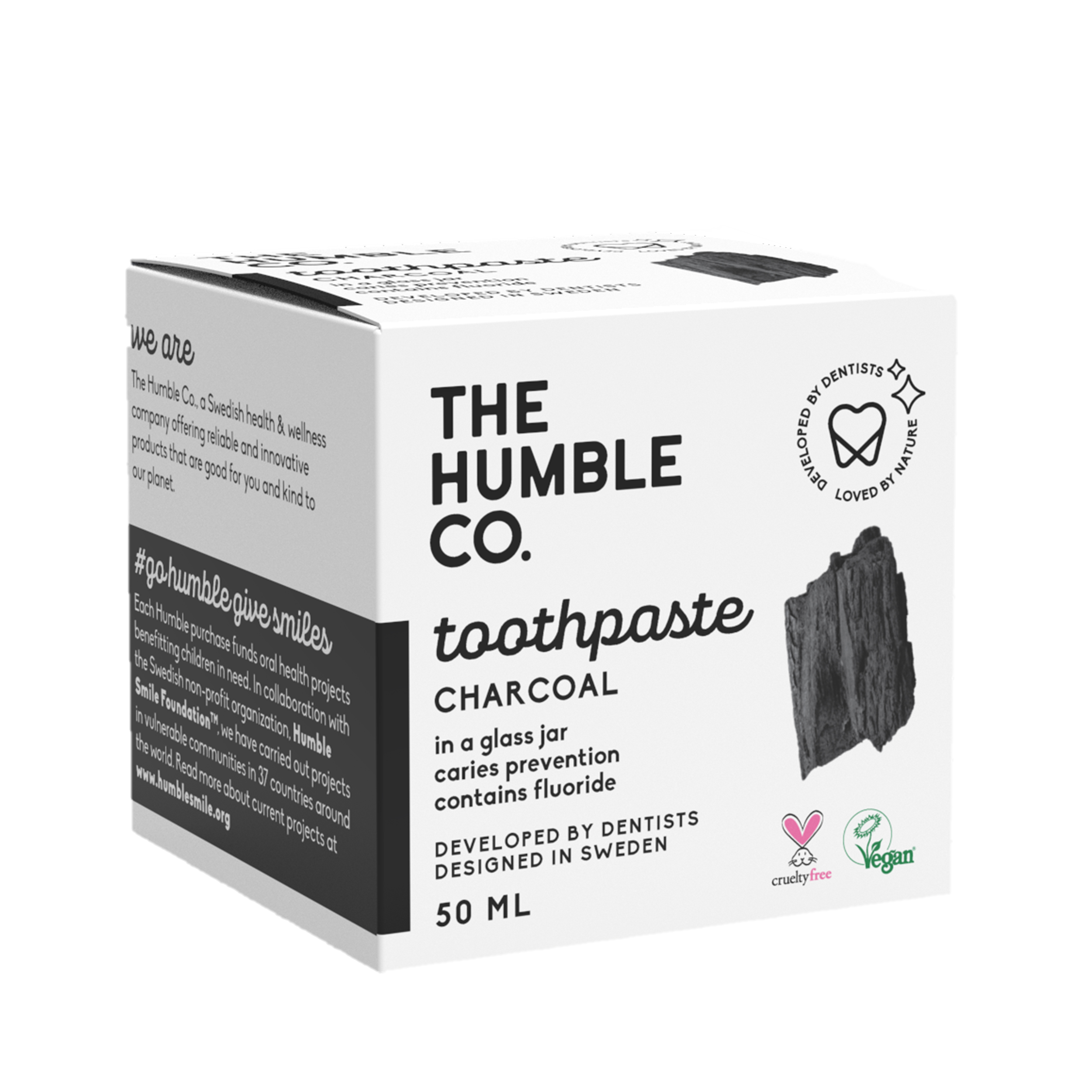 The Humble Co. Паста за зъби в буркан 50ml - Активен Въглен