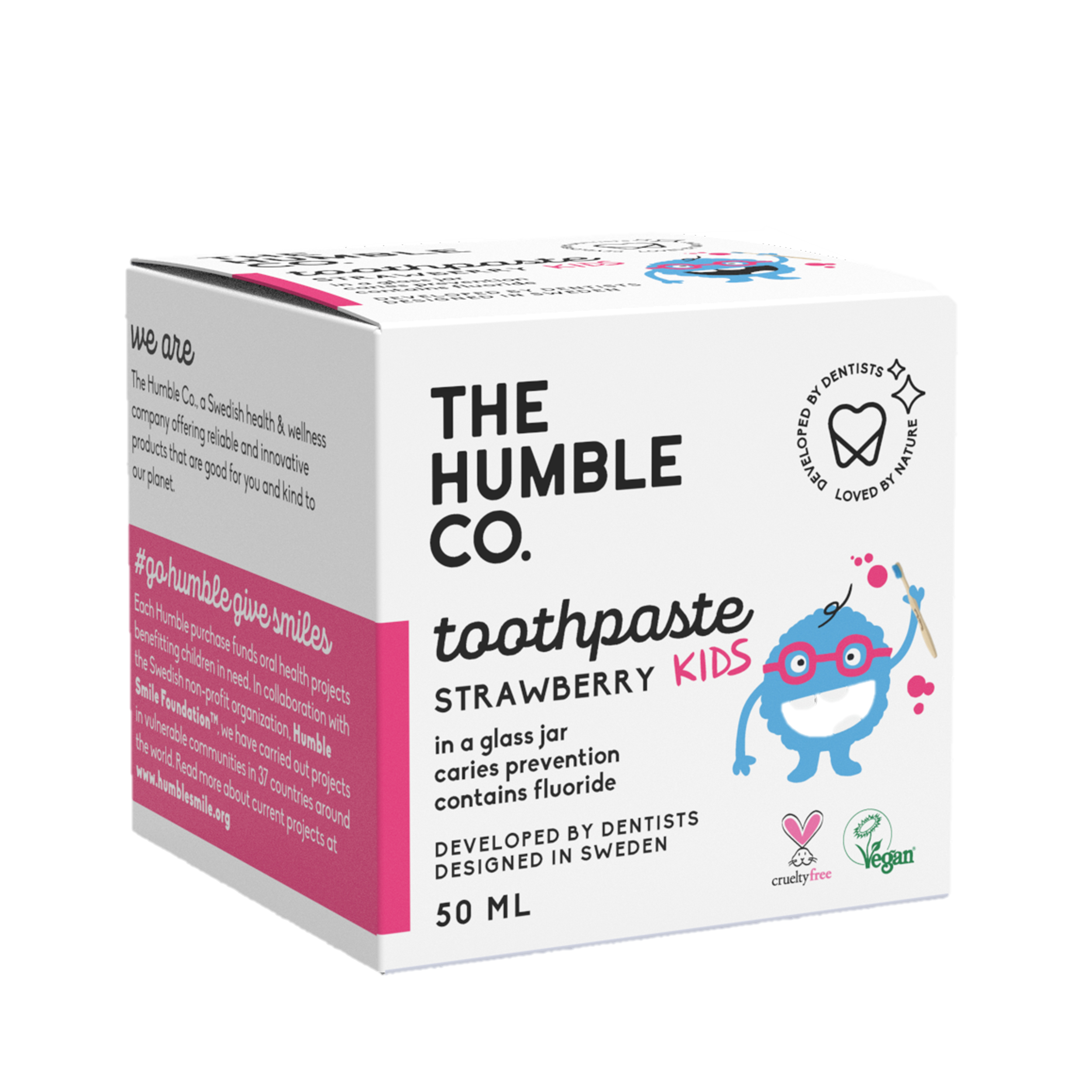 The Humble Co. Детска Паста за зъби в буркан 50ml - Ягода