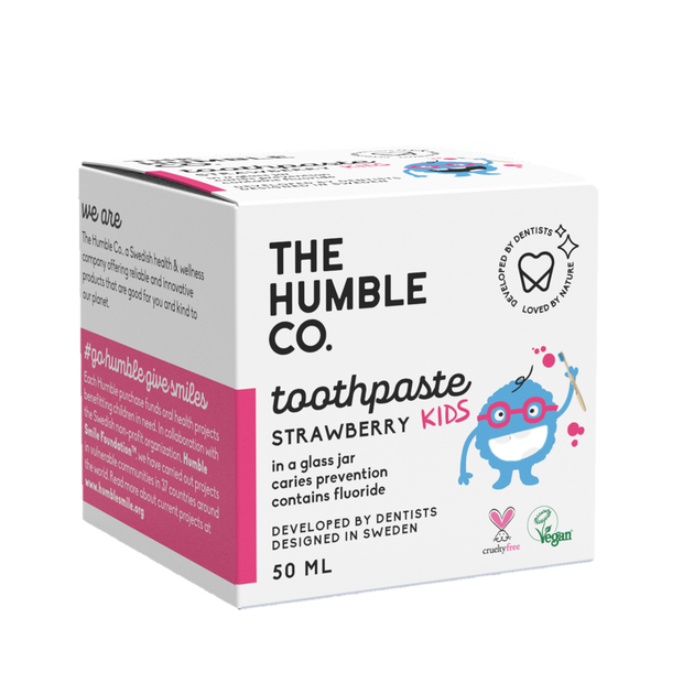 The Humble Co. Детска Паста за зъби в буркан 50ml - Ягода 