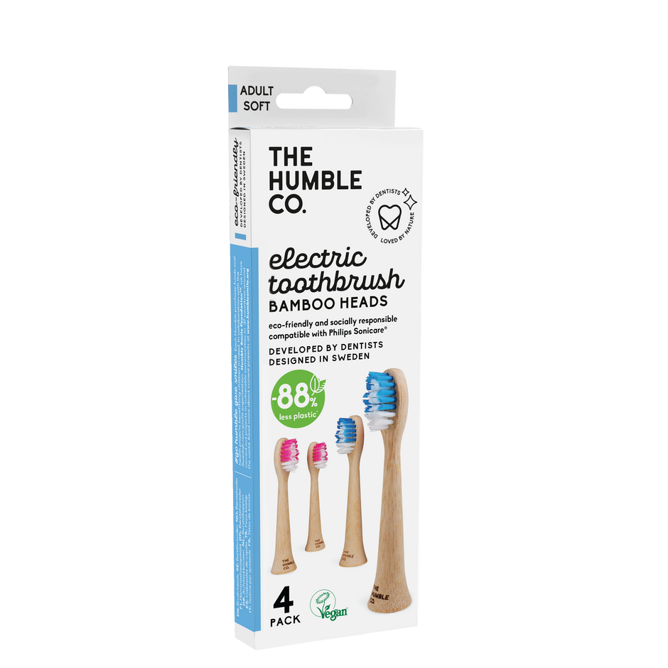 The Humble Co. Бамбукови глави за електрическа четка Philips Sonicare 4бр. - Soft
