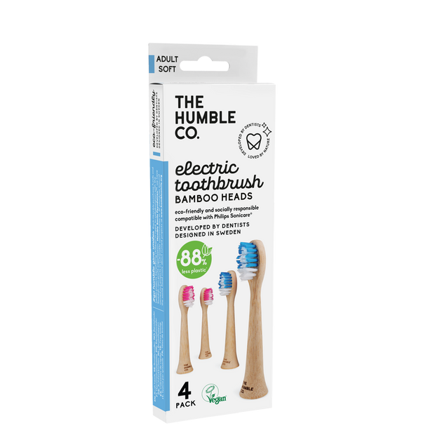 The Humble Co. Бамбукови глави за електрическа четка Philips Sonicare 4бр. - Мека 