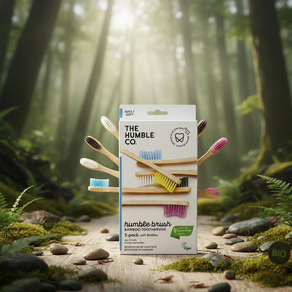 The Humble Co. Бамбукови четки за зъби: Комплект от 5бр Многоцветни