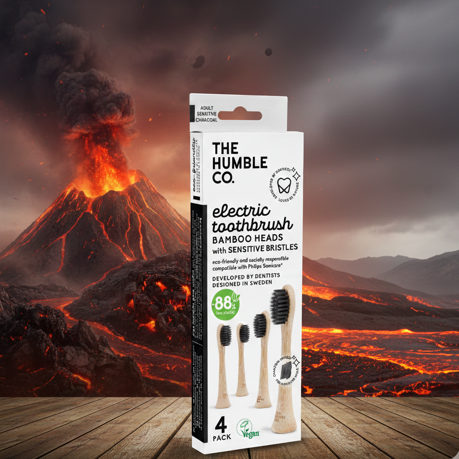 The Humble Co. Бамбукови глави с активен въглен за електрическа четка Philips Sonicare 4бр. - Sensitive