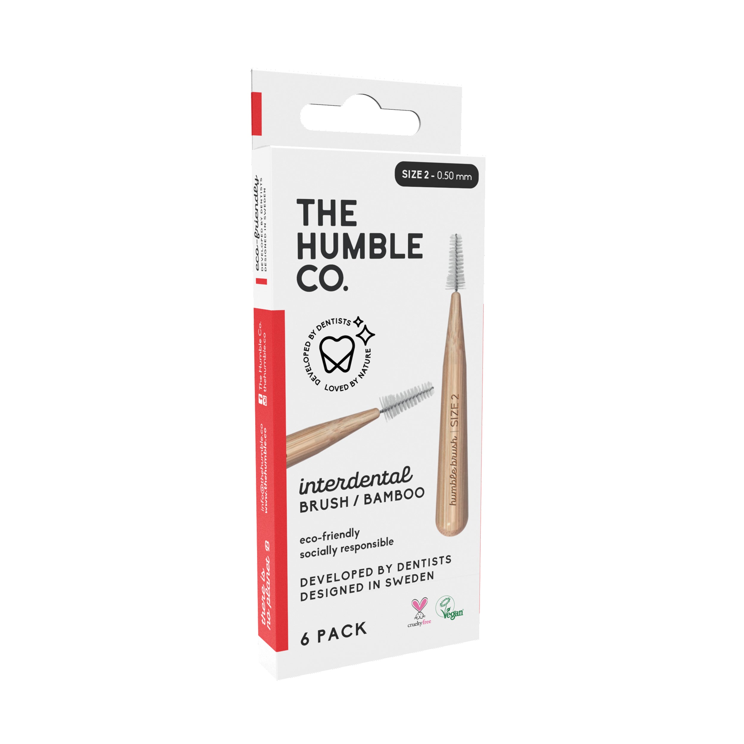 The Humble Co. Бамбукови Интердентални четки за зъби 6бр. 