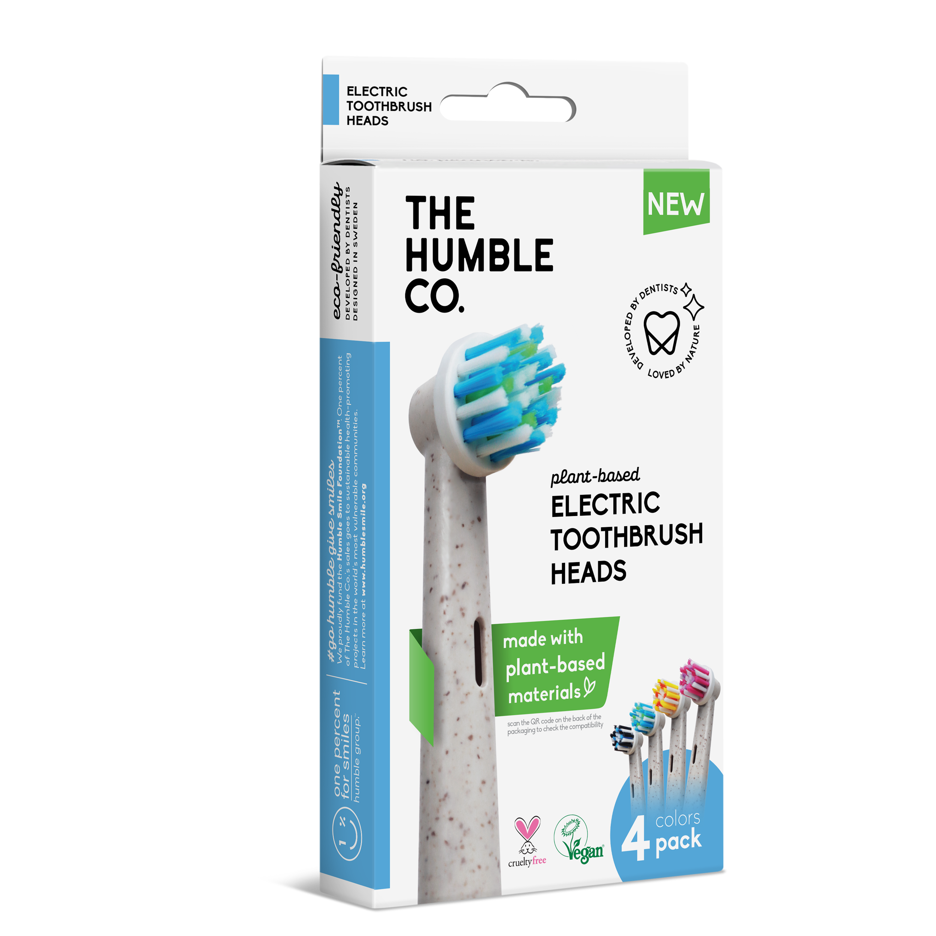 The Humble Co. Бамбукови глави за електрическа четка Oral-B 4бр - Soft