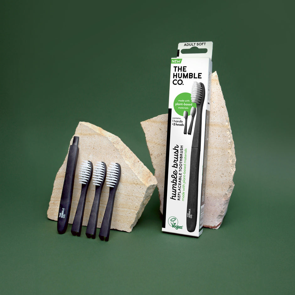 The Humble Co. Четка за зъби на растителна основа със сменящи се глави 3бр. - Soft