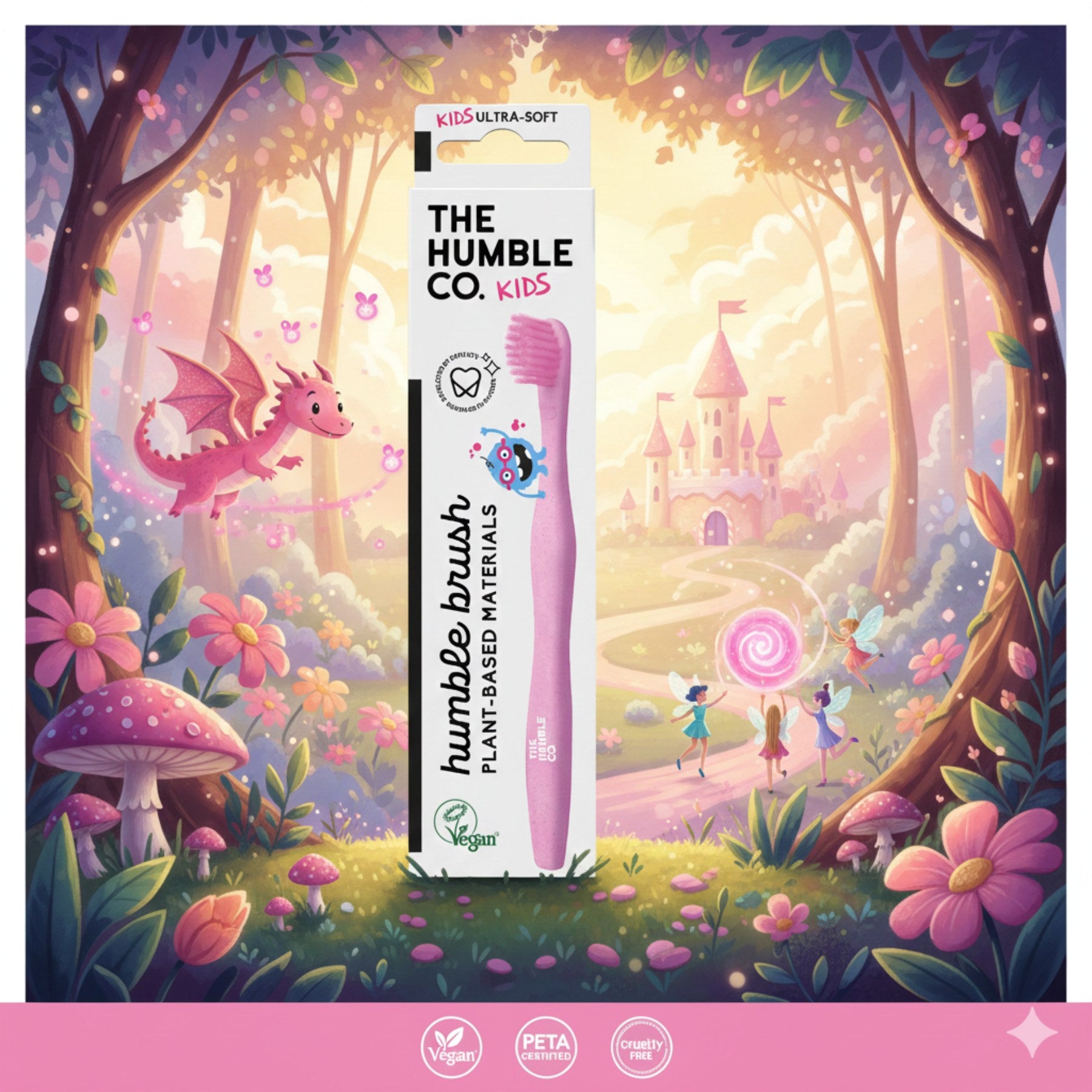 The Humble Co. KIDS Детска четка за зъби ултра софт на растителна основа